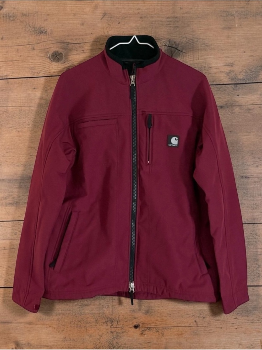Carhartt Burgundy Soft Shell Fleece Lined Jacket